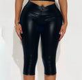 "Skin Tight" Leather Capri Pants